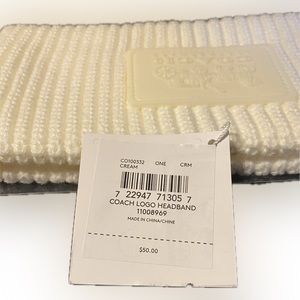 COACH- knit headband NWT